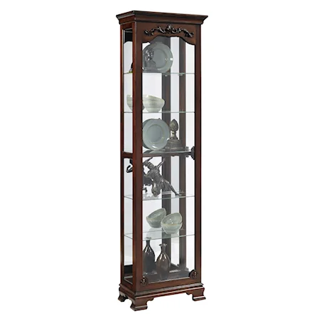 Traditional Narrow Curio Cabinet